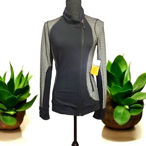 Women’s Black Utility Jacket with Heather Gray Panels